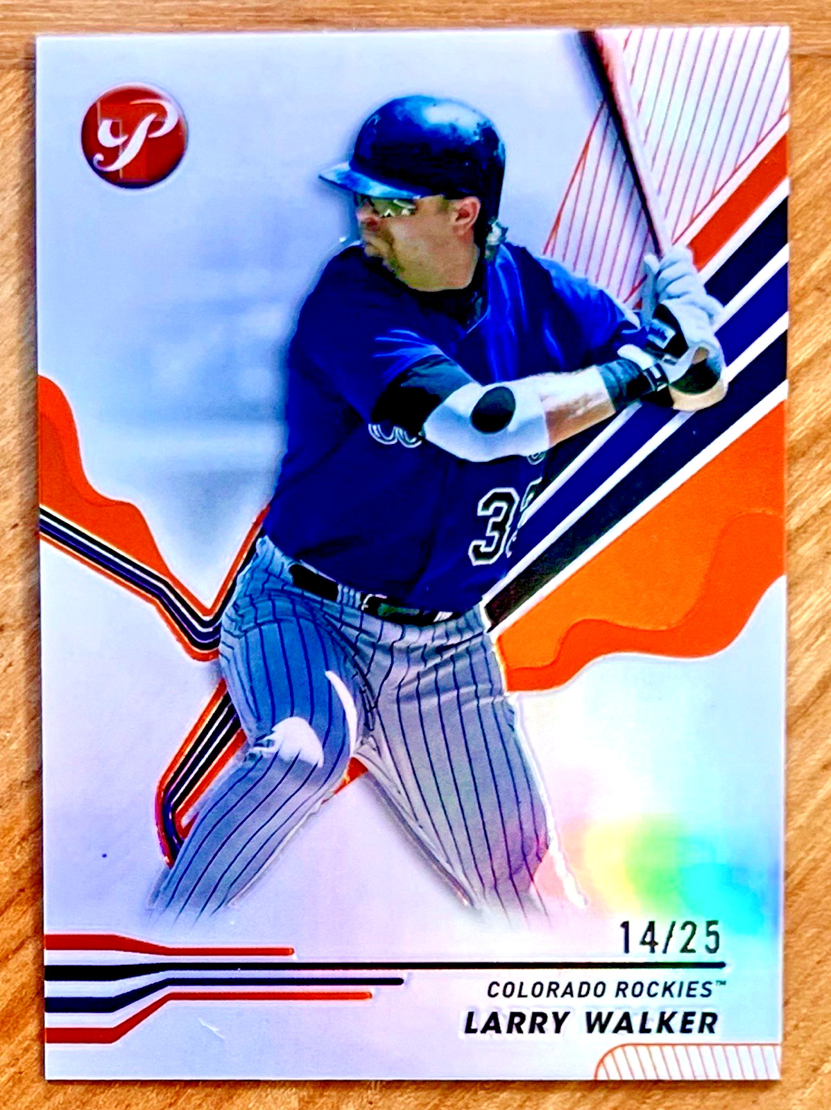 LARRY WALKER 2024 Topps Pristine ORANGE Refractor SP 14/25 #34 COLORADO ROCKIES