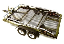 Machined Alloy Flatbed Dual Axle Car Trailer ...