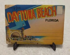Vintage Linen Postcard ~ Greetings From DAYTONA BEACH, FL ~ Paper Tear on Back