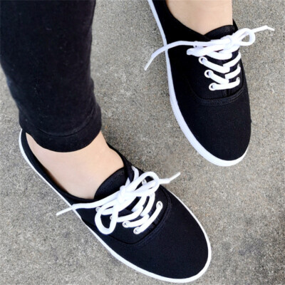 Sportliche Damen Ballerinas Stoff Slipper Sneaker Flat Freizeitschuhe Turnschuhe