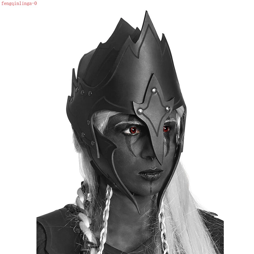 Europa Medieval Caballero De Colección PU Armadura Casco Juegos con disfraces Disfraz Accesorios Casco Máscara Foto 4 de 4