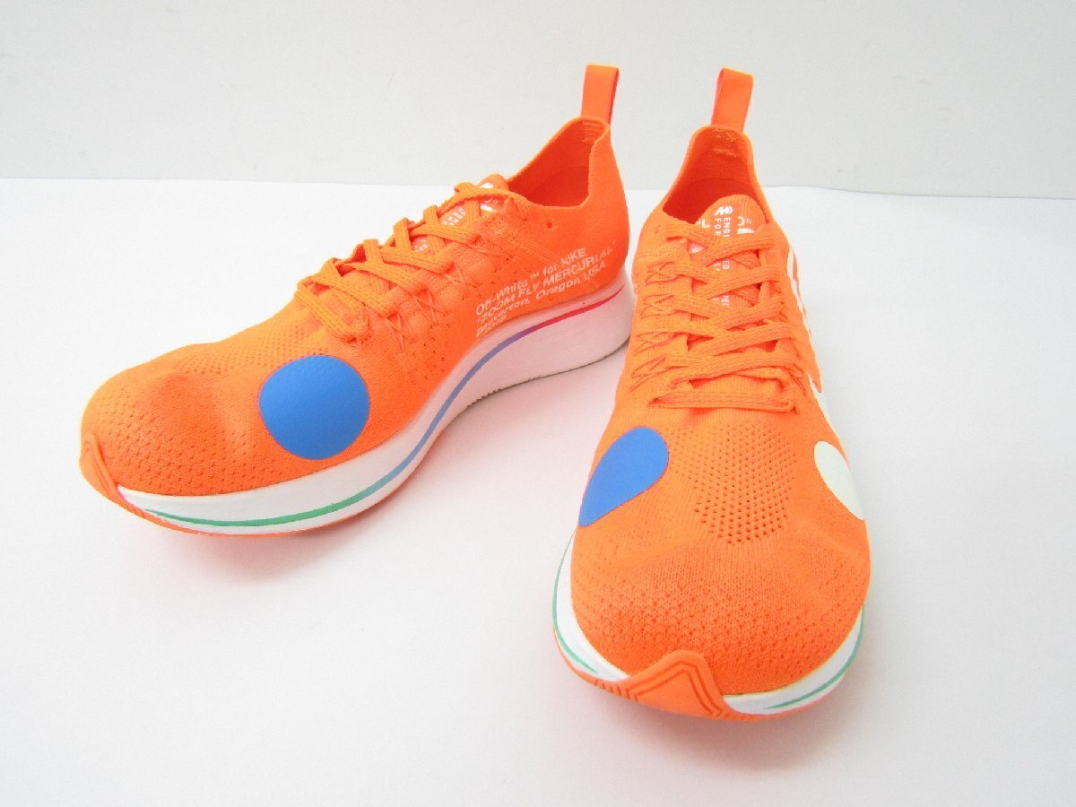 OFF-WHITE × NIKE ZOOM FLY MERCURIAL ORANGE/AO2115-800 SIZE:28.5cm 