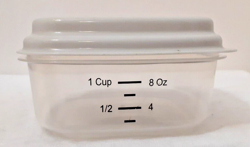 LOTE DE 4 RECIPIENTES DE 1 TAZA APTOS Y FRESCOS NUEVOS Foto 2 de 3