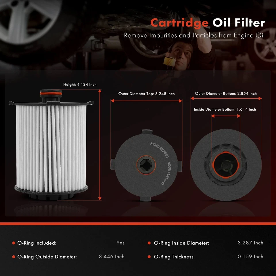 Engine Oil Filter for Volvo XC60	 2015-2024 XC90 2016-2024 S60 20K Miles - Image 2 of 4