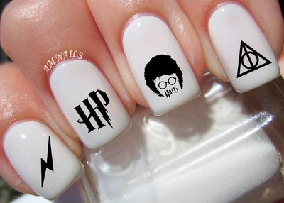 "HANDMADE" Harry Potter Nail Art Stickers Transfers Decals Set of 42 - A1207