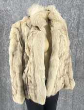 Luxurious Soft Vintage Long Sleeve Open Front Thick Fur Warm Women Jacket Beige