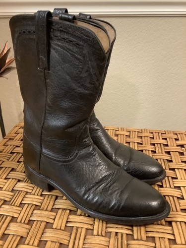 Lucchese 2000 8 D Black Leather and 