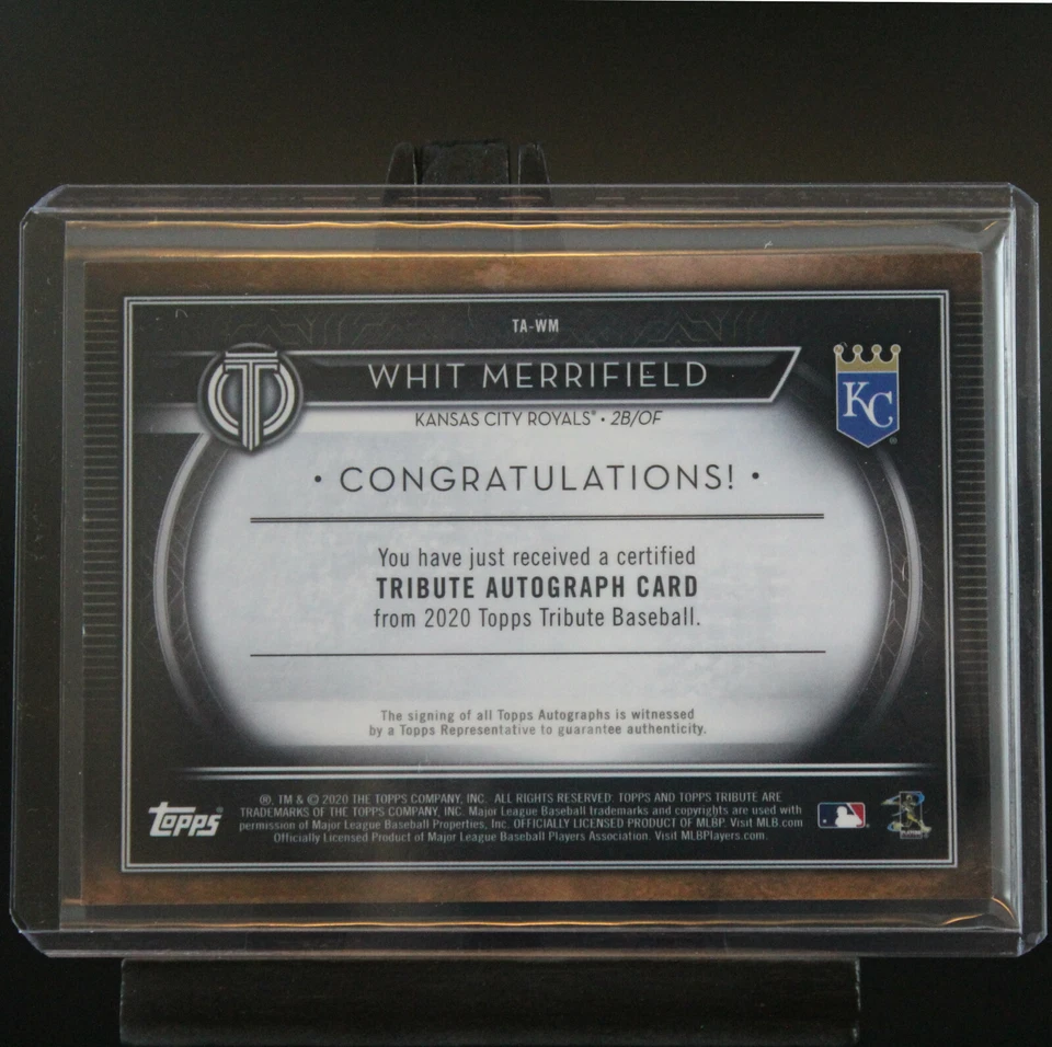 2020 TOPPS TRIBUTE BASEBALL WHIT MERRIFIELD AUTOGRAPH 071/150 TA-WM KC ROYALS - Image 2 of 2