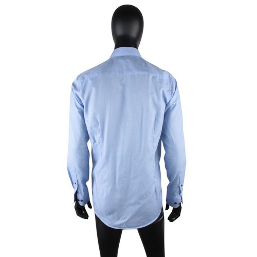 ETON CONTEMPORARY FIT Men's Houndstooth Formal Business Blue Shirt 40 15 3/4 - Picture 21 of 24