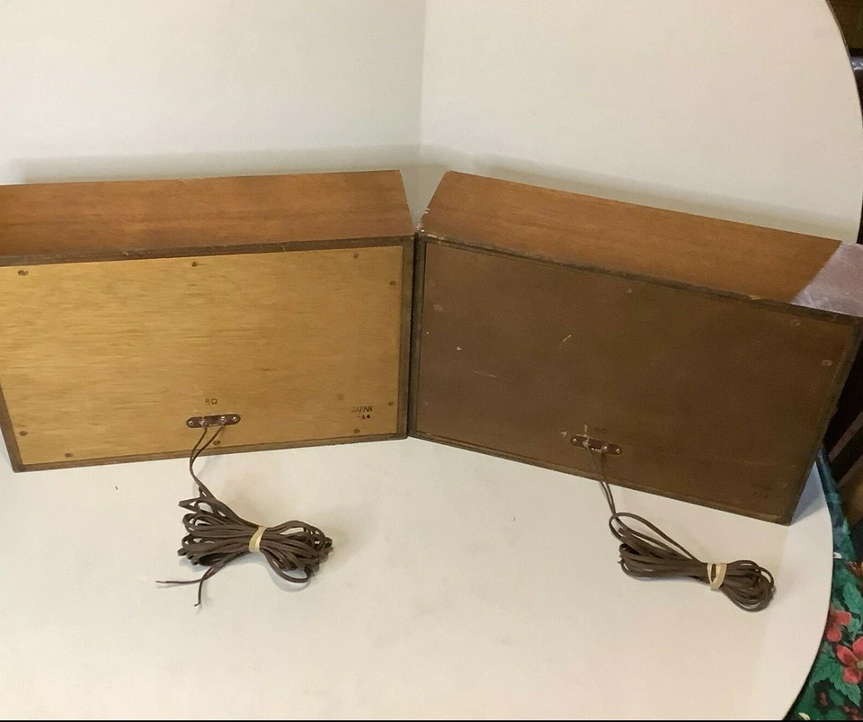 Par de Altavoces Modernos Vintage EICO Mid-Century 7A3 Hechos en Japón Probados Foto 2 de 4