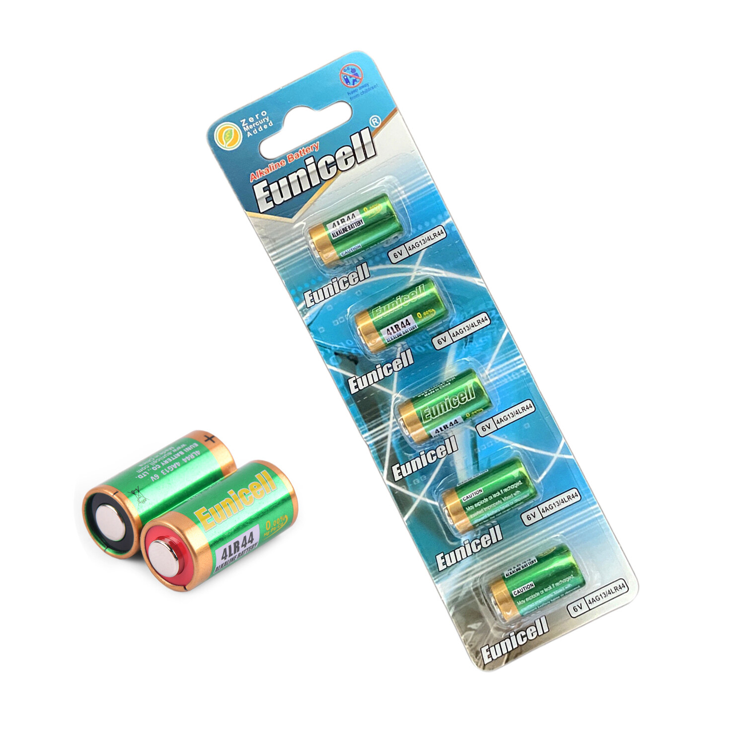 5 X 4LR44, 4AG13,476A, PX28, L1325 A544 6V Eunicell Alkaline Battery 0
