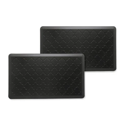 Bibb Home Trellis Embossed Anti Fatigue Foam Kitchen Mat