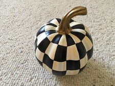 MacKenzie Childs Courtly Check Mini Pumpkin 6  NEW