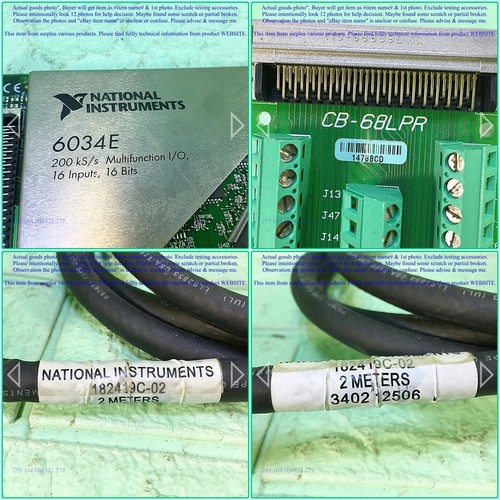 NATIONAL INSTRUMENTS 6034E 182419C CB-68LPR, DAQ set as photo, sn:8BCD, Promote' - Picture 2 of 12