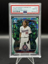 James Wood - 2023 Bowman Chrome Sapphire - Image Variation AQUA /99 PSA 10 GEM