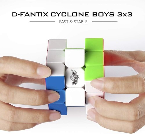 Cyclone Boys 3x3 Magic Cube - Ergonomic Stickerless Puzzle for Family Fun - Picture 7 of 9
