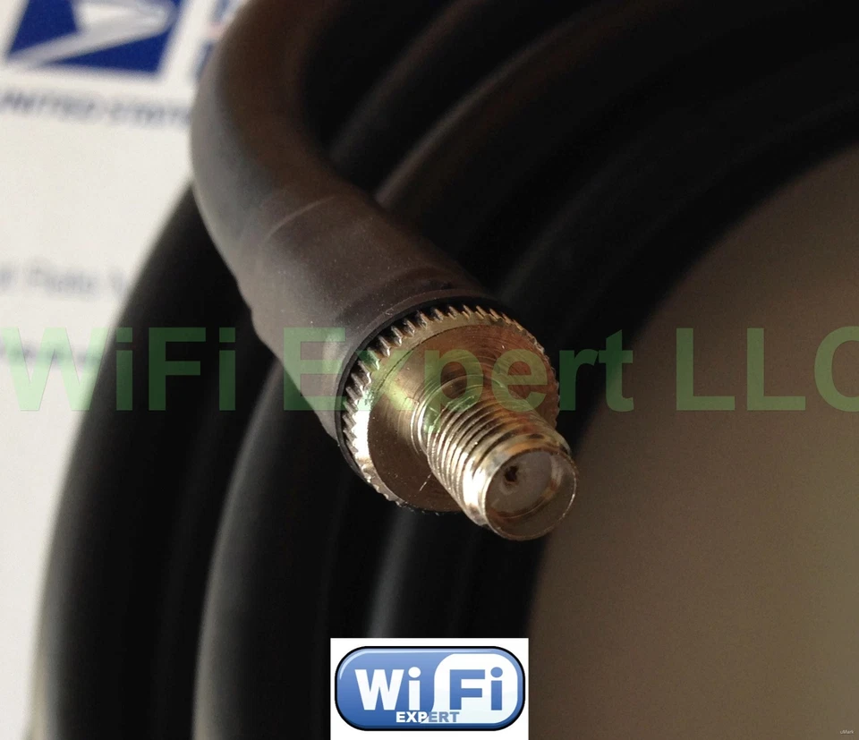 TIMES MICROWAVE® 25-100 Ft LMR400 Antenna Jumper Coax Cable SMA M/F RF Connector - Image 3 of 4
