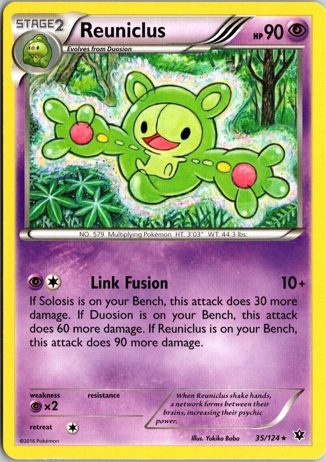 Reuniclus Fates Collide 35/124 Rare 2016 Pokemon Card TCG CCG