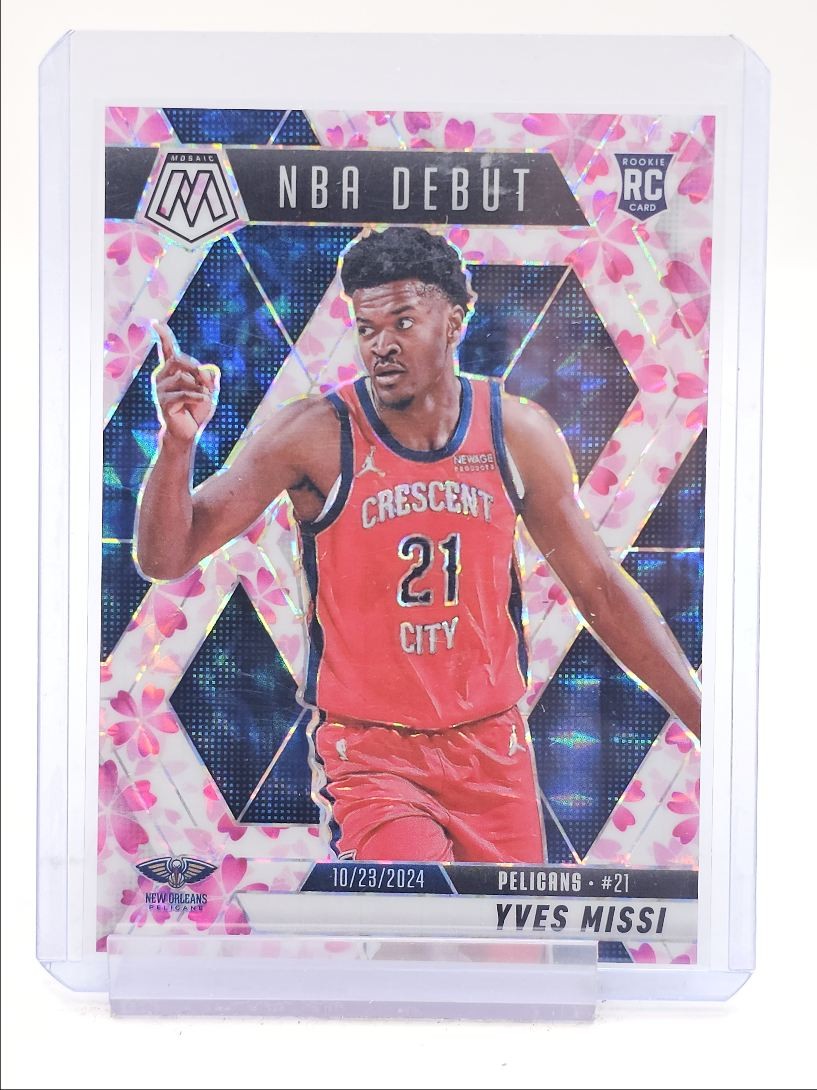 YVES MISSI 2024-25 MOSAIC NBA DEBUT ROOKIE CHERRY BLOSSOM CHOICE RC /20 Q5889