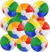 Beach Ball 12 Pack - 12'' Inflatable Balls for Kids 12" 12pcs 
