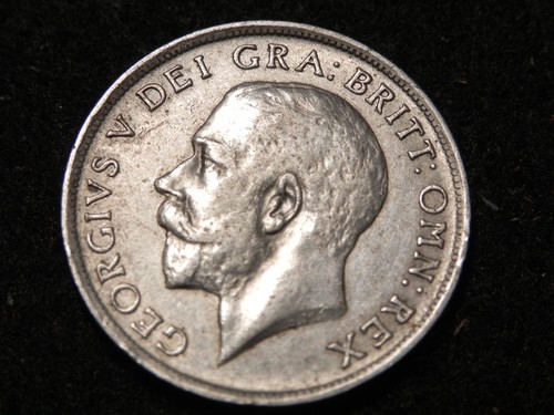 1919 Great Britain 1 Shilling - George V 1st type Silver (.925) Key of Series XF