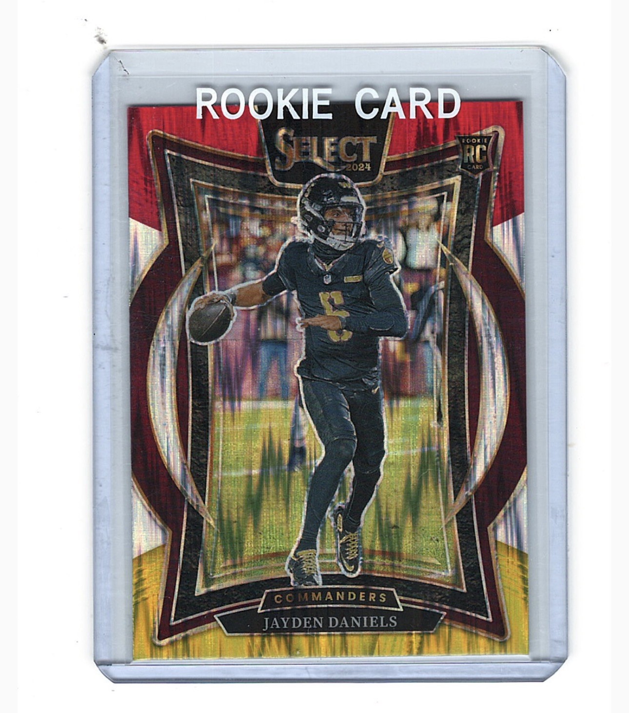 2024 Select Jayden Daniels Concourse RC Red and Yellow Prizm Shock #26