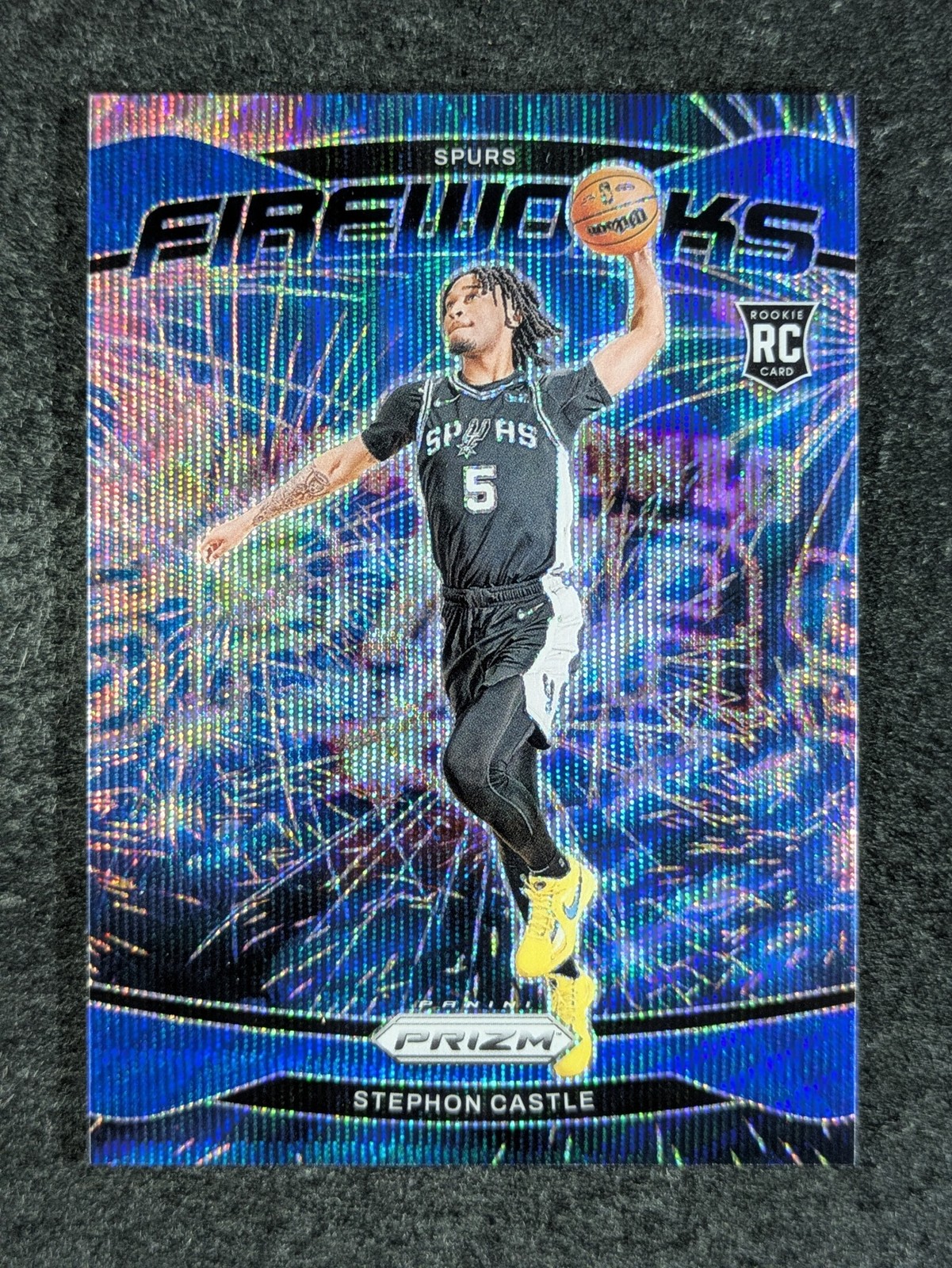 2024-25 Panini Prizm STEPHON CASTLE 58/175 RC Blue Wave Prizm Fireworks #13