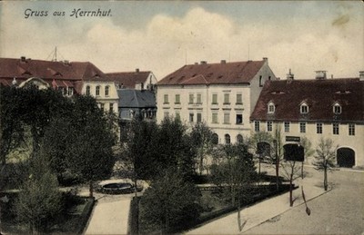Ak Herrnhut in der Oberlausitz Sachsen, Teilansicht - 4566201
