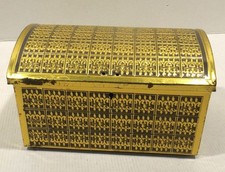 alte leere goldfarbene Vintage Deckeldose  Blechdose   Bastler/Sammlerdose