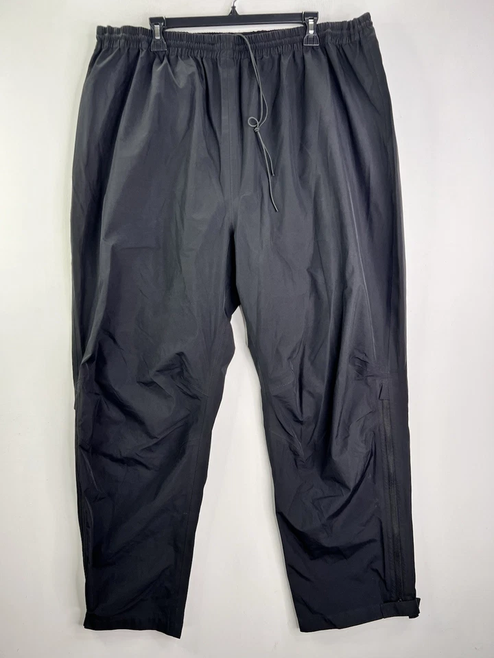 Men's Cabelas GORE-TEX Paclite Shell Rain Pants 3XL Black Lightweight Waterproof - Image 2 of 4