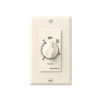 Intermatic FD15MAC 15-Minute Spring-Loaded Automatic Shut-off In-Wall Timer 