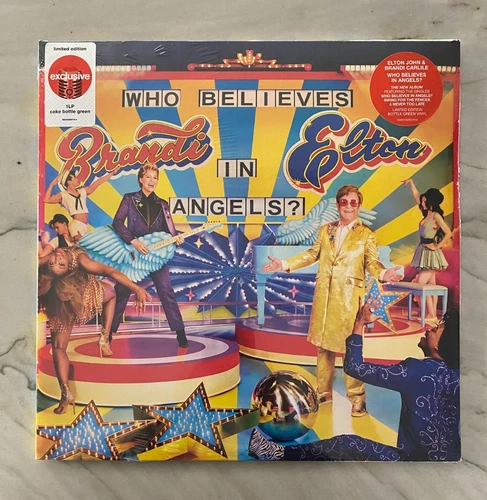 Elton John & Brandi Carlile Who Believes In Angels COKE BOTTLE GREEN LP Vinyl