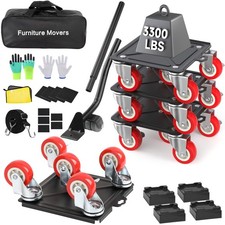 Heavy Duty Furniture Dolly with 5 Wheels, 3300 lbs Load Capacity for Easy Mov...