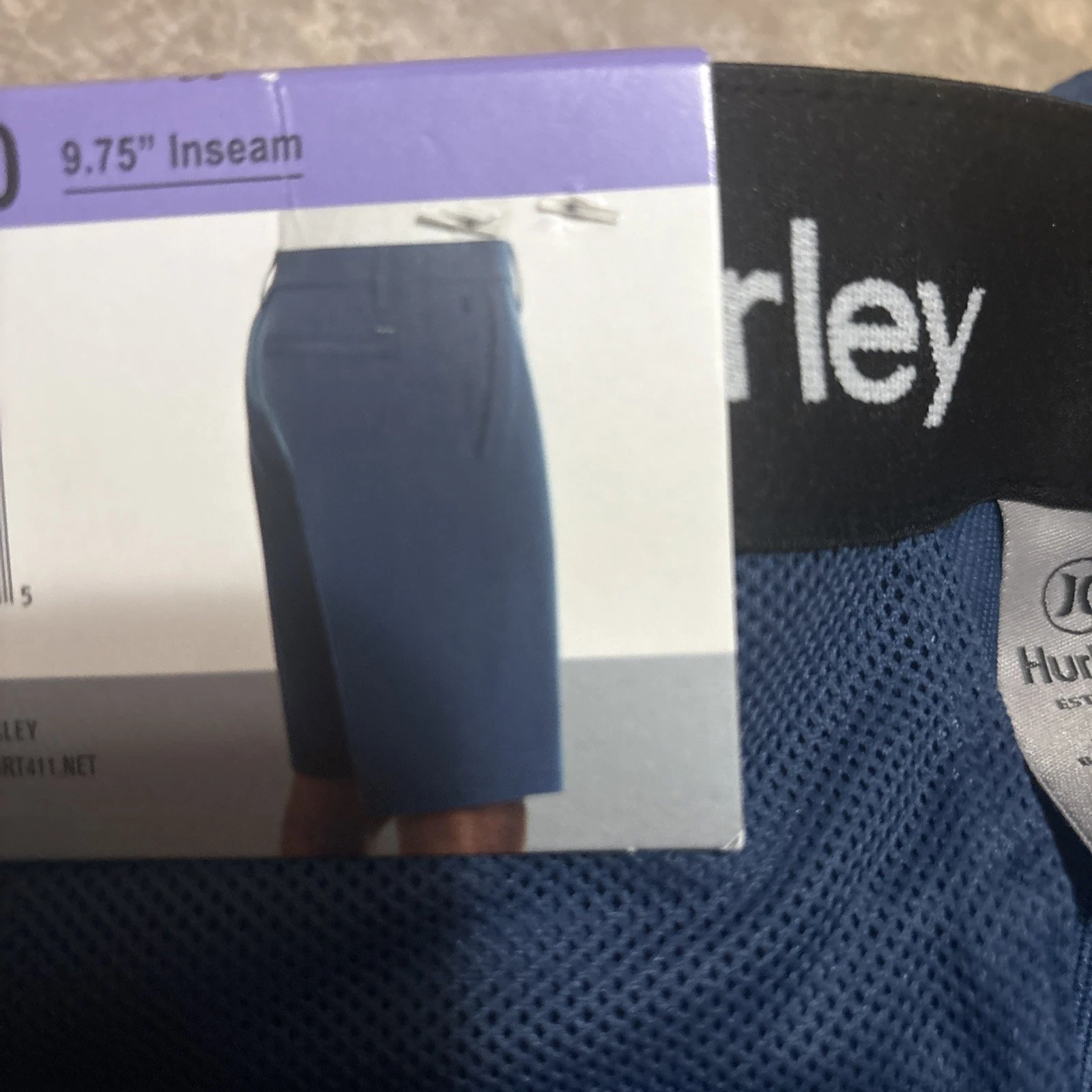 Hurley Mens Hybrid Walk Shorts Medium Blue Size 30 Quick Dry