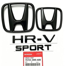 Gloss Black Front Grille Trunk Emblem For Honda Hr-v 23-2026 Touring Sport Badge