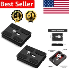 High-Quality 2-Piece Quick Release Plate Kit for DSLR Tripods - Easy Setup