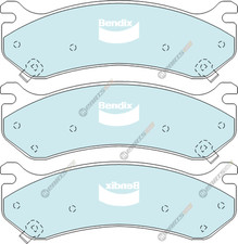 1 x BENDIX Brake Pad Set disc brake DB2080HD