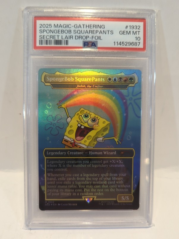  Magic The Gathering  Secret Lair Drop-Foil #1932 Spongebob Squarepants - PSA 10