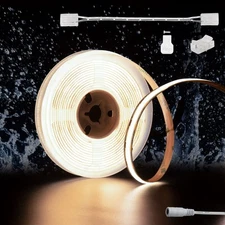 PAUTIX COB LED Strip Natural White 4000K IP65 DC12V,18Ft/5.5M 2772LEDs CRI90+...