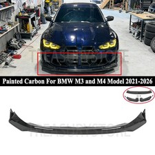 For BMW G80 M3 G82 G83 M4 21-2026 V Style Carbon Fiber Front Bumper Lip Splitter