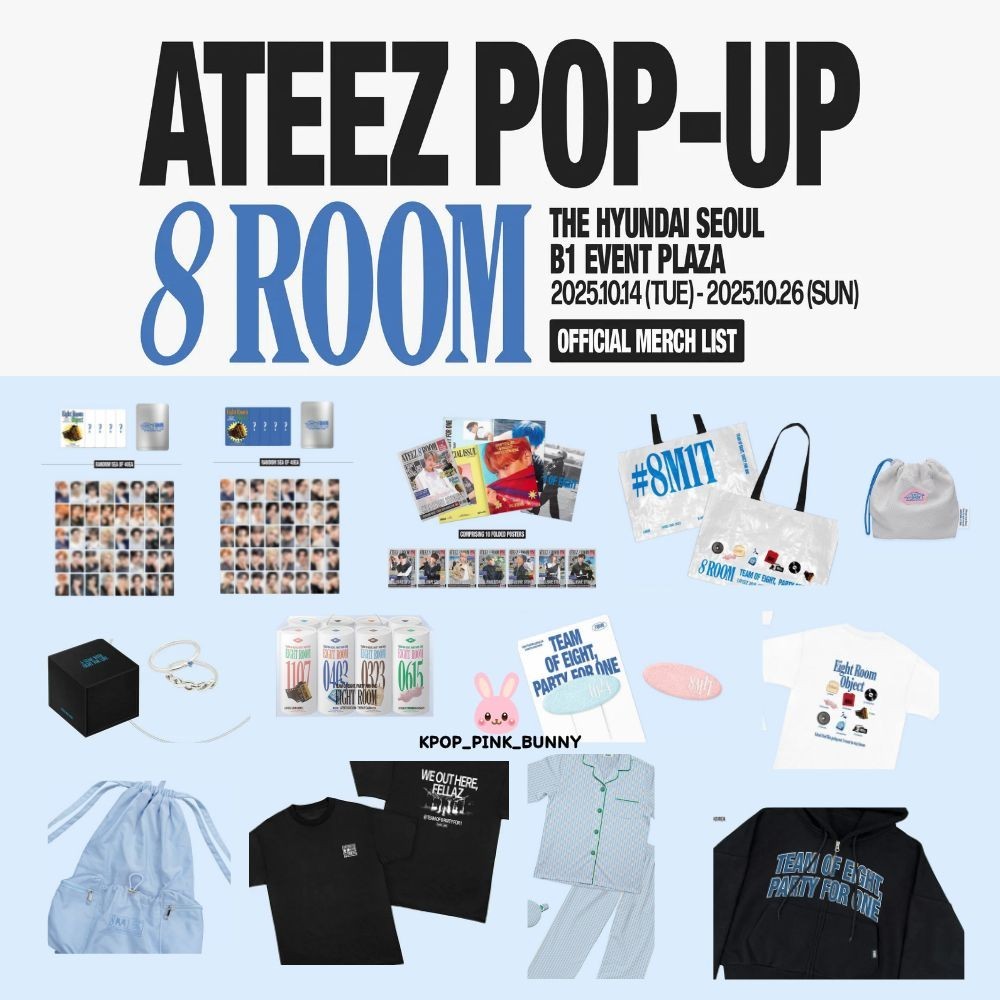 ON HAND] ATEEZ 8ROOM POP-UP OFFICIAL MERCH LIST | eBay