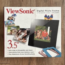 ViewSonic Digital Photo Frame 3 Faceplate Colors DPD308BK VS12329-6W 3.5  