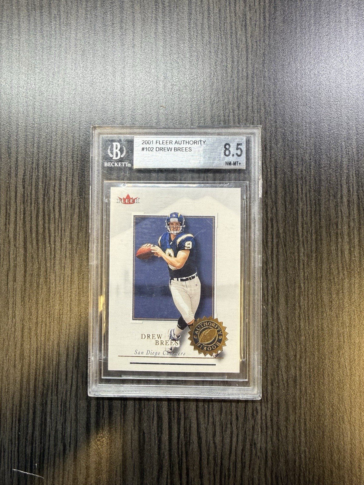 Drew Brees Fleer Authority #102 Graded Rookie Prominence