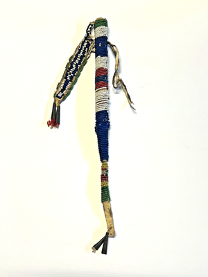 #ad Antique Native American Indian Beaded Awl Case; Tinkle Cones; 1890#x27;s $260.00