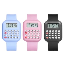 Children Multifunctional Calculator Decor Plastic Electronic Digital Wrist Watch