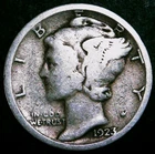1923-S Mercury Dime - 90% Silver - Free Shipping!