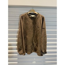 Quiksilver Edition Mens Brown Ribbed V-Neck Sweater Vintage Knit Large