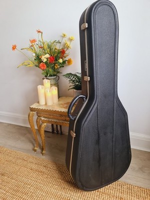 Hiscox Liteflite ABS Hartschalenkoffer Akustikgitarre CHENEY Schlösser schwarz massiv Retro 