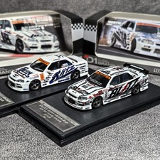 Mortal 1:64 Nissan GTR D1GP verniciato BLITZ-ER34 drift car, modellino auto in lega