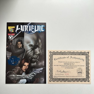Top Cow Witchblade Wizard #1/2 Blue Foil Variant w/COA 765/1000 NM 2000